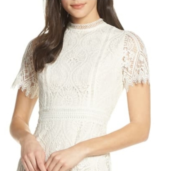 BB Dakota Short Sleeve Lace FitFlare dress - Picture 4 of 11